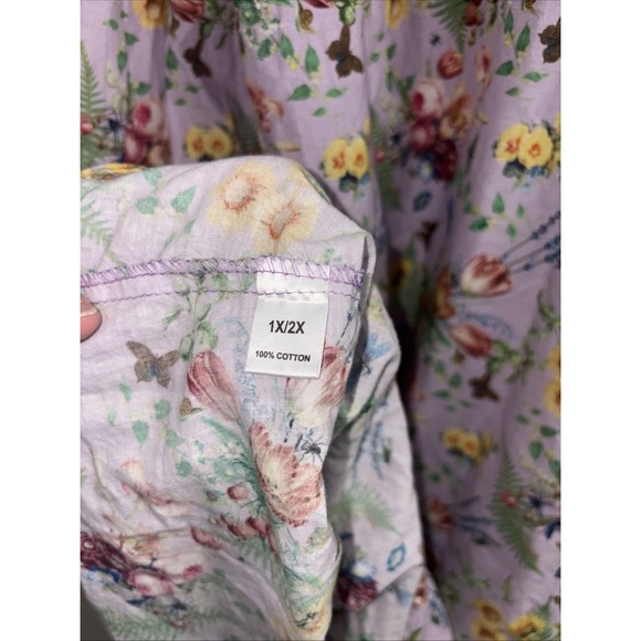 Hopeless Romantic Nightgown 1X/2X Cotton Victorian Ruffles Sleep Dress - Picture 9 of 9